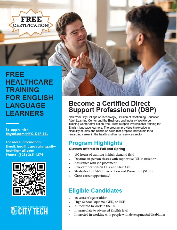 Direct Support Professional Traning Form for ELL