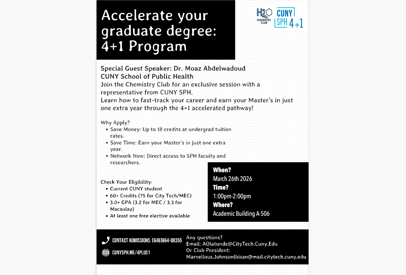 Chemistry Club CUNY_SPH_ACCELERATED_PROGRAM